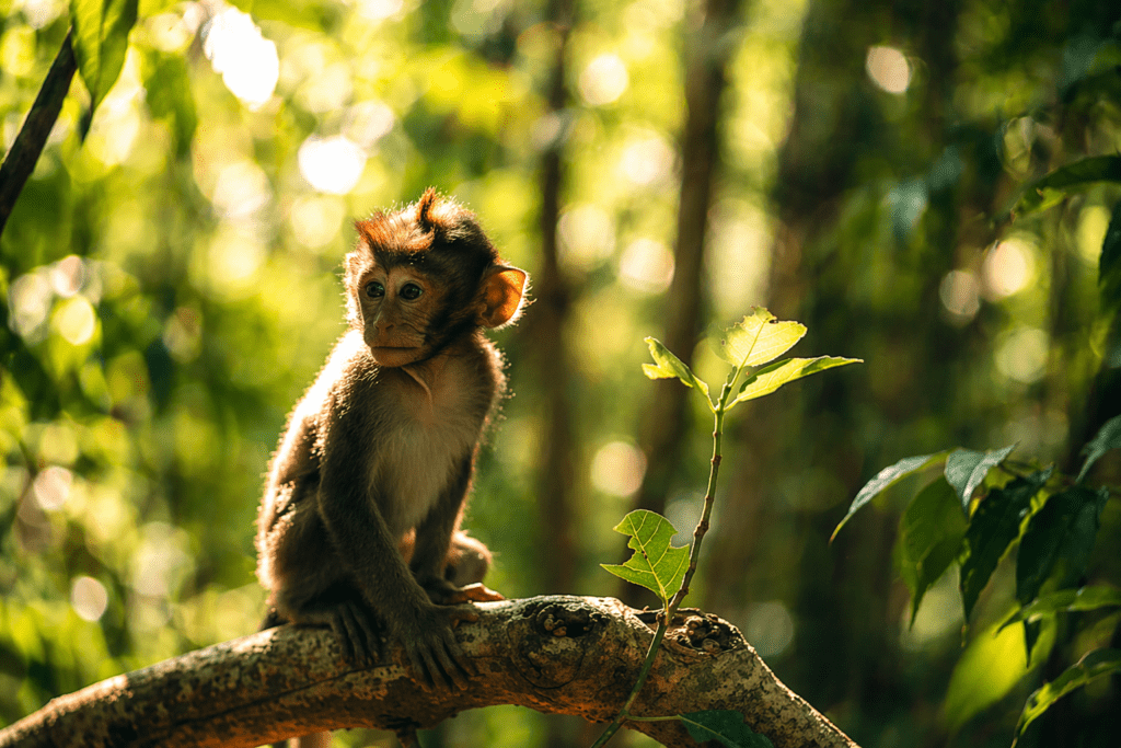 Monkey on tree branch